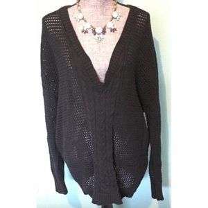 Lane Bryant Sweater Vneck Black Plus Size 22/24